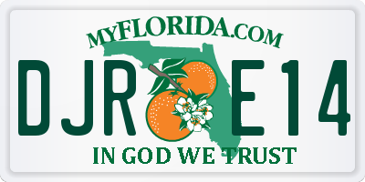 FL license plate DJRE14
