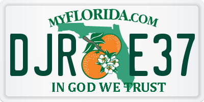 FL license plate DJRE37