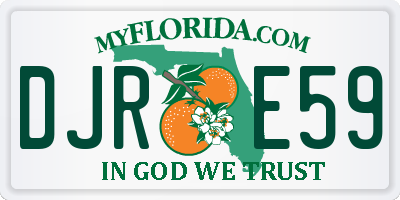 FL license plate DJRE59