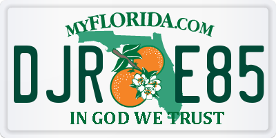 FL license plate DJRE85