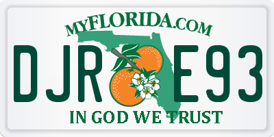 FL license plate DJRE93