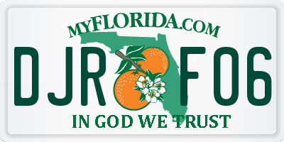 FL license plate DJRF06