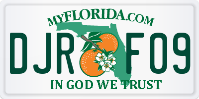 FL license plate DJRF09