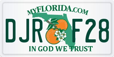 FL license plate DJRF28