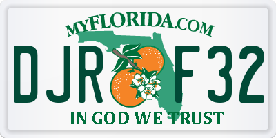 FL license plate DJRF32