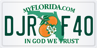 FL license plate DJRF40