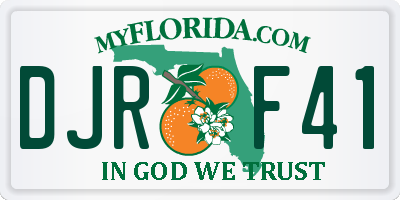 FL license plate DJRF41