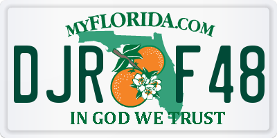 FL license plate DJRF48