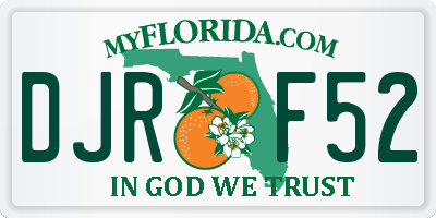 FL license plate DJRF52