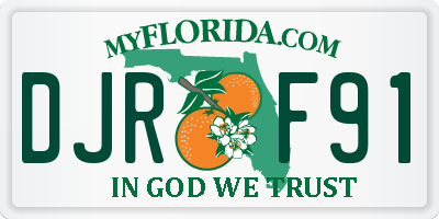 FL license plate DJRF91