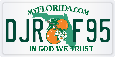FL license plate DJRF95
