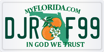 FL license plate DJRF99