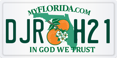 FL license plate DJRH21