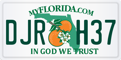 FL license plate DJRH37