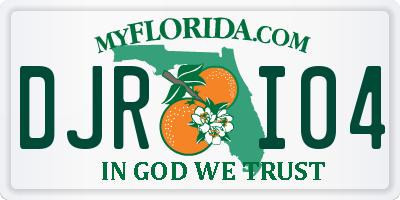 FL license plate DJRI04