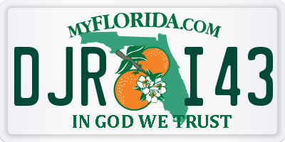 FL license plate DJRI43