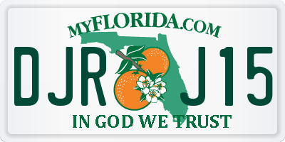 FL license plate DJRJ15