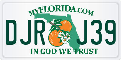 FL license plate DJRJ39