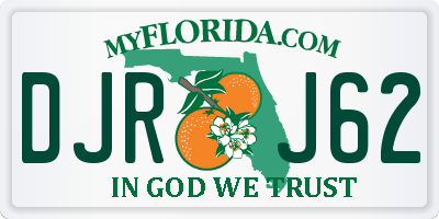 FL license plate DJRJ62