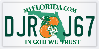 FL license plate DJRJ67