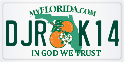FL license plate DJRK14