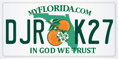 FL license plate DJRK27