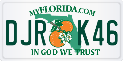 FL license plate DJRK46