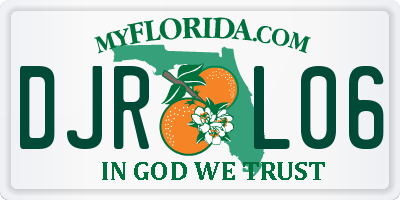 FL license plate DJRL06