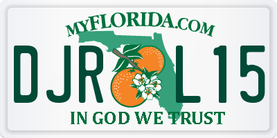 FL license plate DJRL15