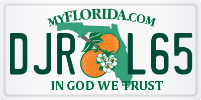 FL license plate DJRL65