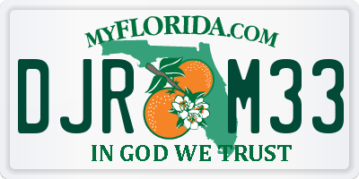 FL license plate DJRM33
