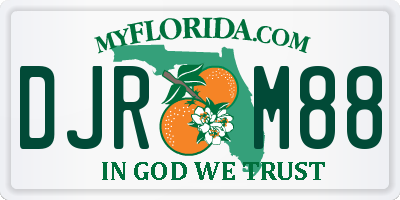 FL license plate DJRM88