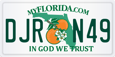 FL license plate DJRN49