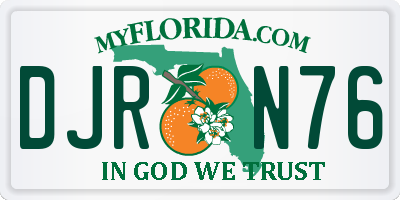 FL license plate DJRN76