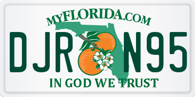 FL license plate DJRN95