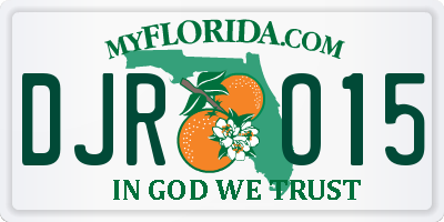 FL license plate DJRO15
