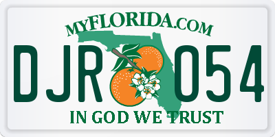 FL license plate DJRO54