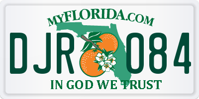 FL license plate DJRO84