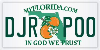 FL license plate DJRP00