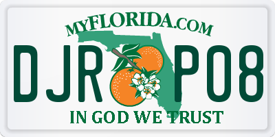 FL license plate DJRP08