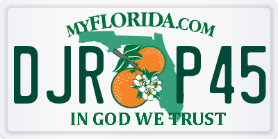 FL license plate DJRP45