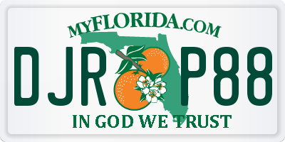 FL license plate DJRP88
