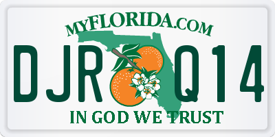FL license plate DJRQ14