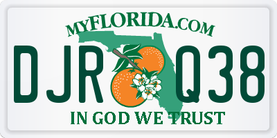 FL license plate DJRQ38