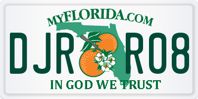 FL license plate DJRR08