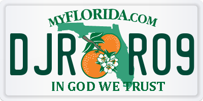 FL license plate DJRR09