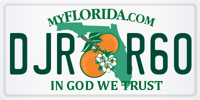 FL license plate DJRR60