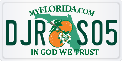 FL license plate DJRS05
