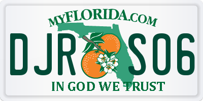 FL license plate DJRS06