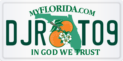 FL license plate DJRT09